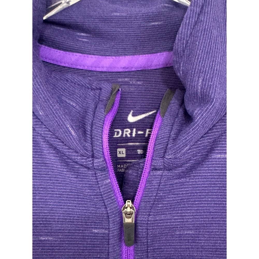 Nike Dri-Fit | Washington Huskies UW Long Sleeve Quarter-Zip Pullover Shirt - Picture 3 of 4